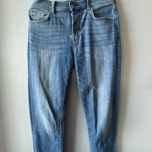 7 For All Mankind Light Blue Straight Leg Jeans